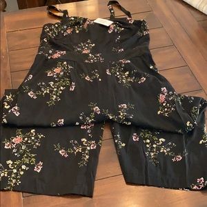 NWT Torrid Black and floral romper